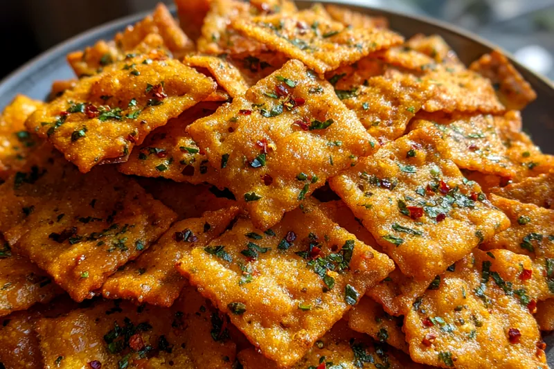 Fresh ingredients for Spicy Herb Crackers