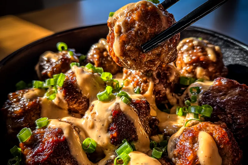 Fresh ingredients for Spicy Korean BBQ Meatballs