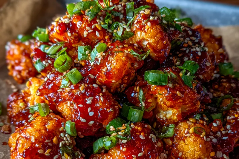Fresh ingredients for Spicy Sesame Cauliflower Bites