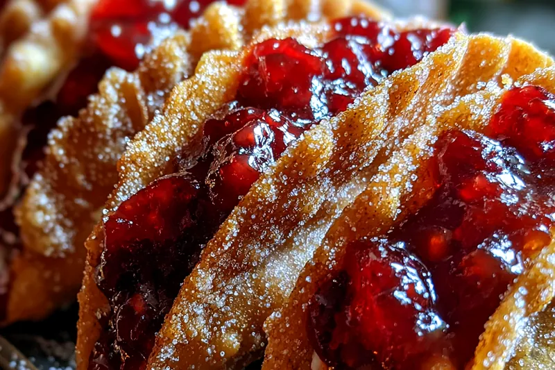 Cooking process for Strawberry Cheesecake Dessert Tacos