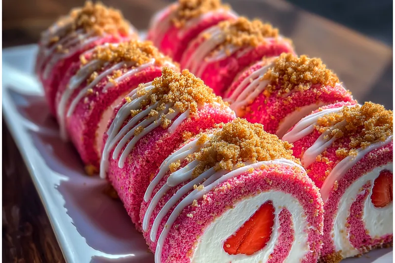Cooking process for Strawberry Cream Rolls
