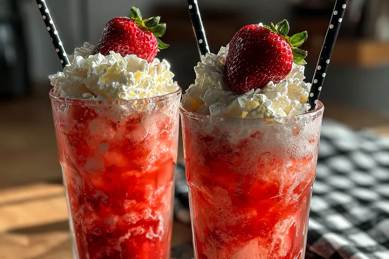 Cooking process for Strawberry Cream Soda