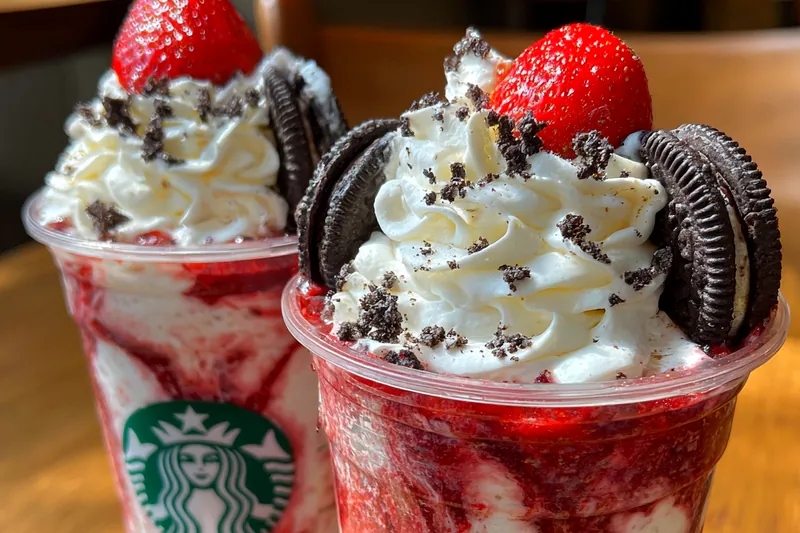 Cooking process for Strawberry Oreo Cream Delight