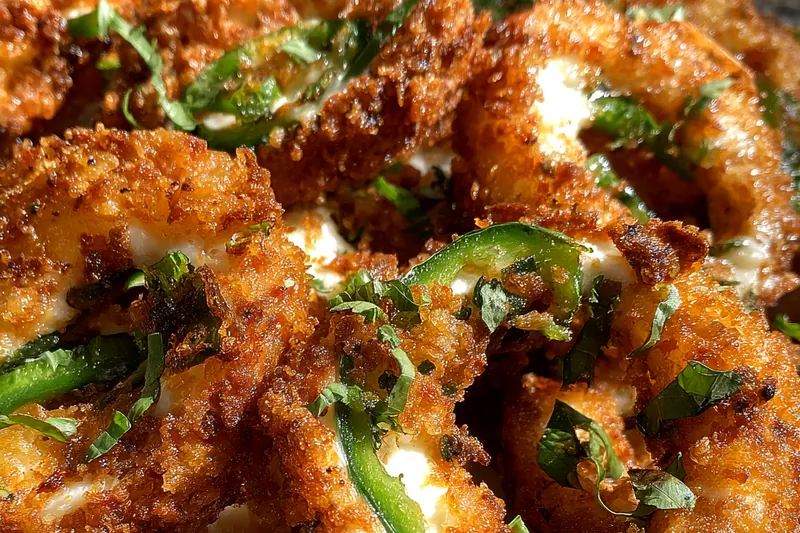 Fresh ingredients for Stuffed Jalapeño Onion Rings