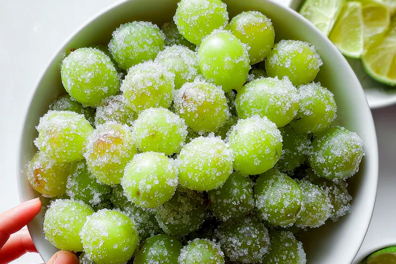 Fresh ingredients for Sugary Sour Grapes Delight