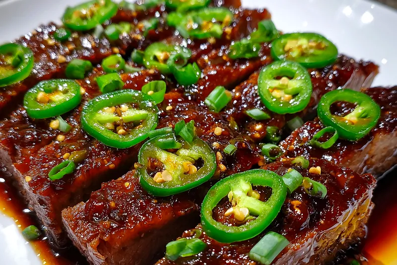 Fresh ingredients for Sweet Glazed Jalapeno Pork