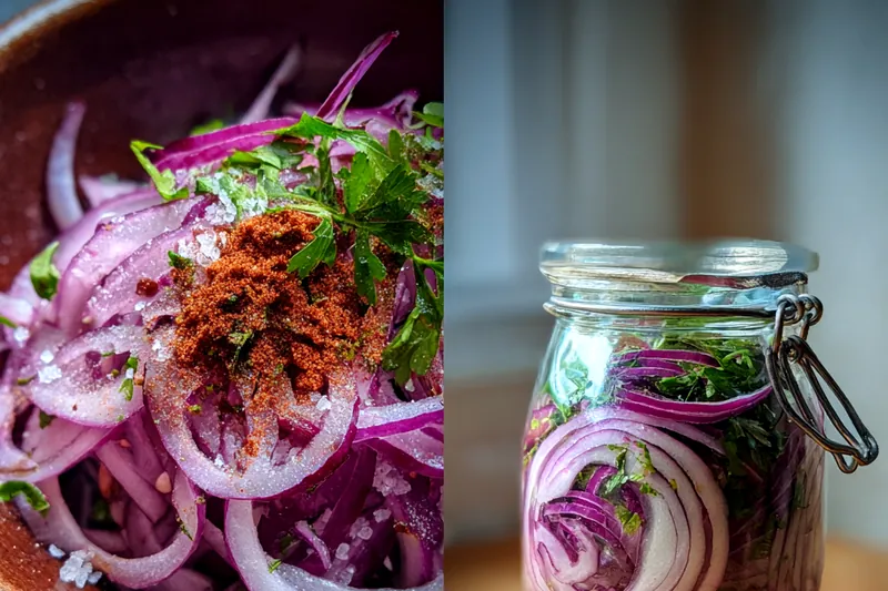 Cooking process for Tangy Onion Salad