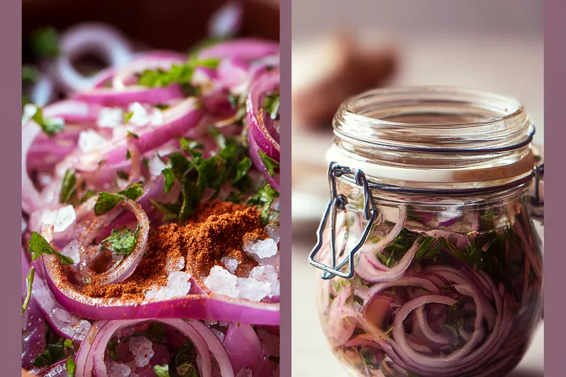 Fresh ingredients for Tangy Onion Salad