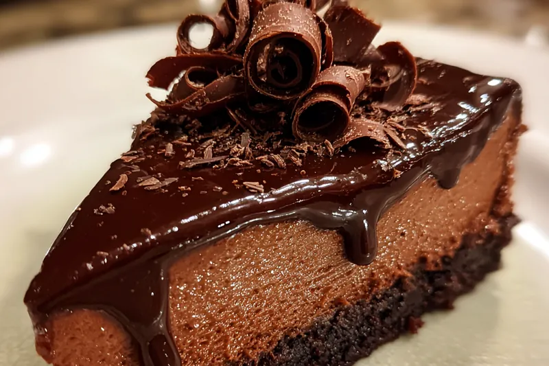 Cooking process for Triple Chocolate Fudge Cheesecake