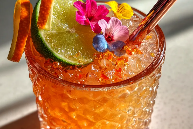 Cooking process for Tropical Citrus Cocktail