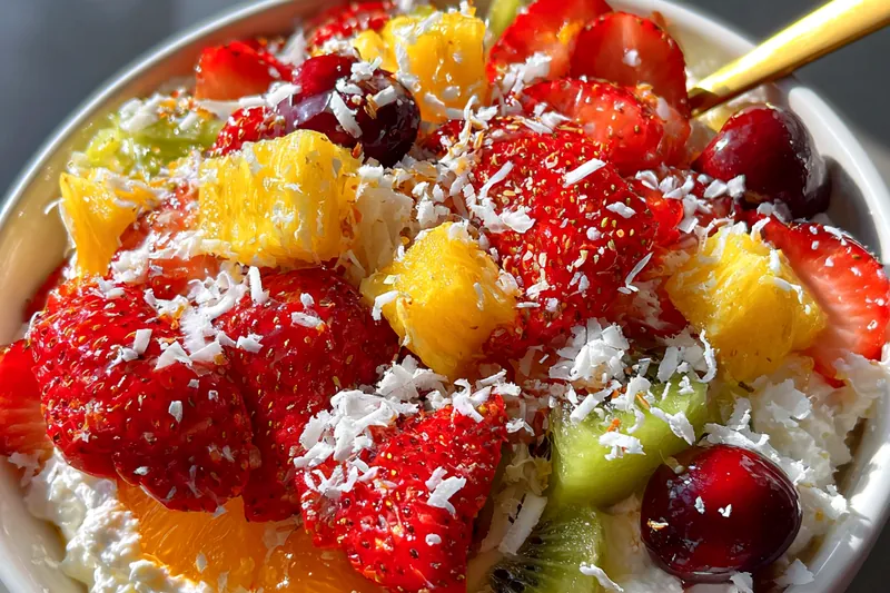 Cooking process for Tropical Fruit Delight Bowl