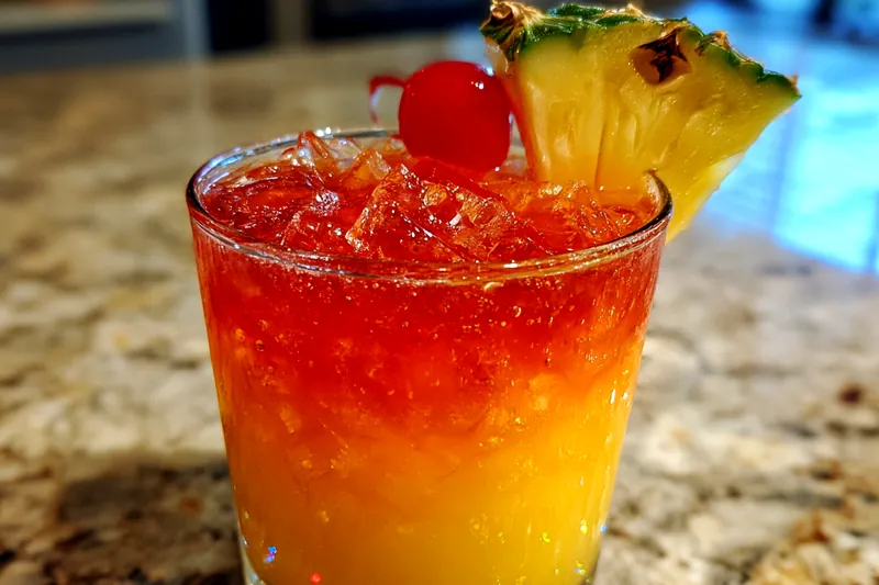 Cooking process for Tropical Sparkling Cocktail