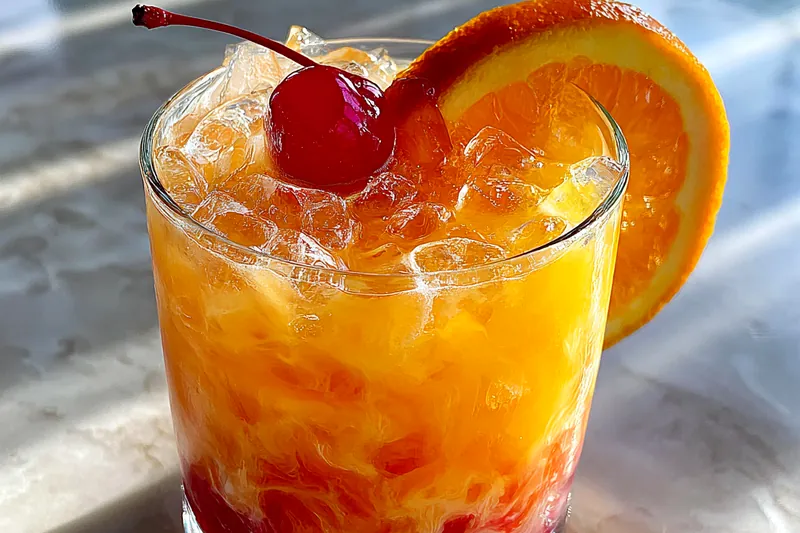 Fresh ingredients for Vibrant Citrus Cocktail