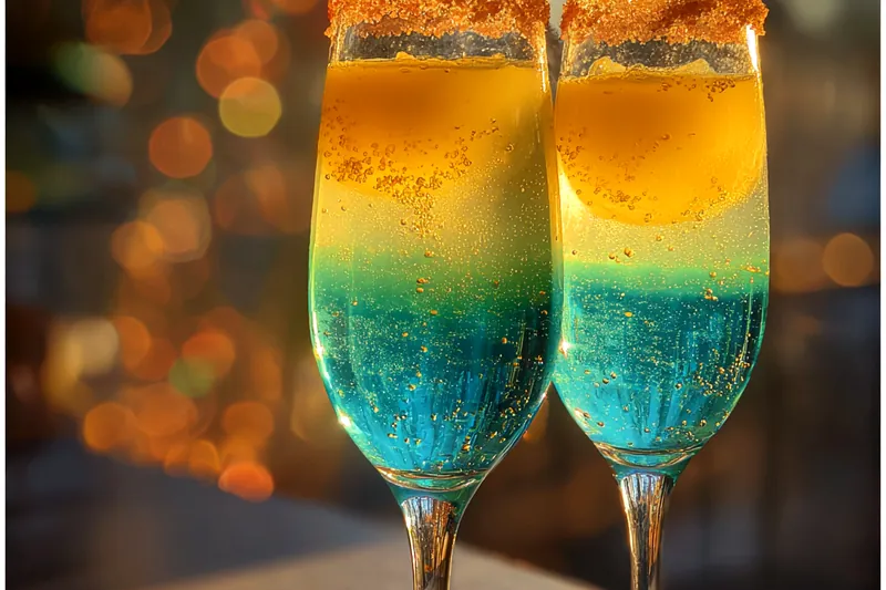 Cooking process for Vibrant Layered Cocktail