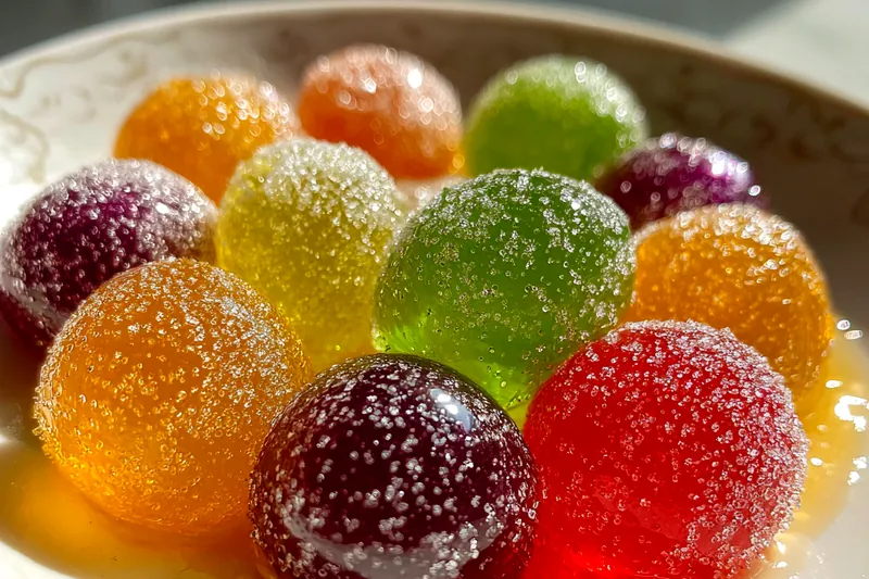 Fresh ingredients for Vibrant Sugary Gumdrops