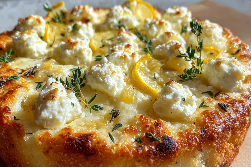 Cooking process for Zesty Lemon Herb Pizza