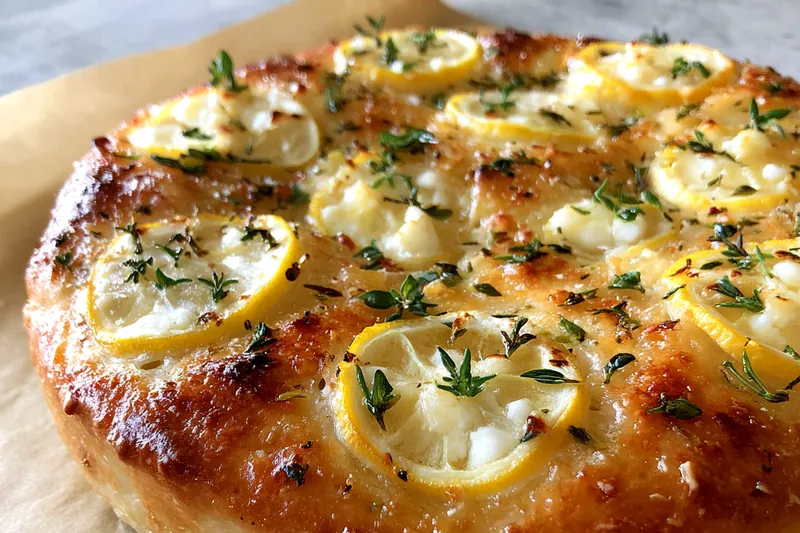 Fresh ingredients for Zesty Lemon Herb Pizza
